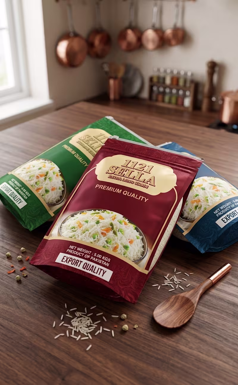 Cover image for 1121 Sella Rice — Packaging