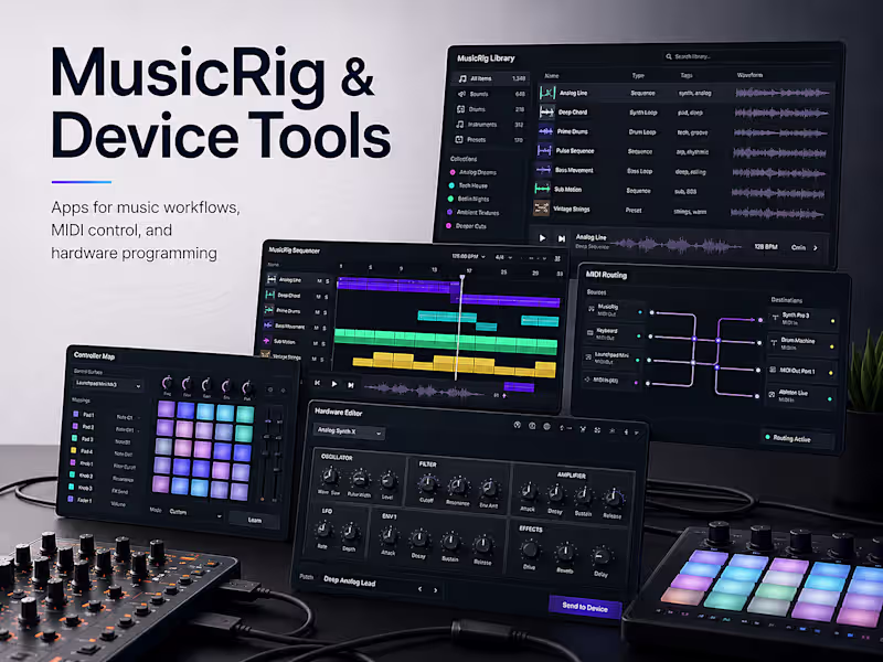 Cover image for MusicRig is a custom music-production