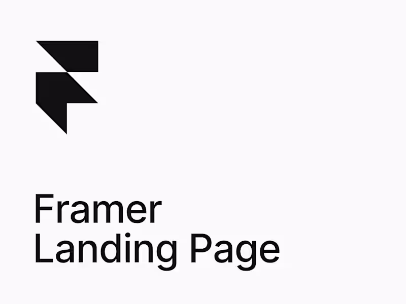 Cover image for Framer Landing Page Website