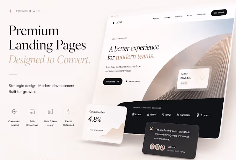 Cover image for Premium Landing Page Design & Development