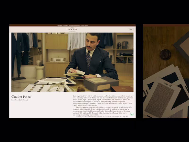 Cover image for Maison Sartorial – Web Design & Build