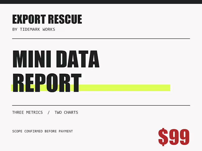 Cover image for One-page data report from a clean table