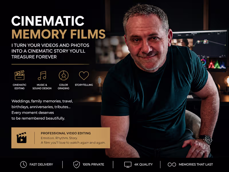 Cover image for Cinematic Memory Film from Your Photos & Videos
