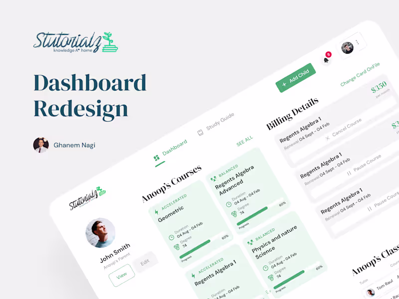 Cover image for Education & Courses Platform Dashboard