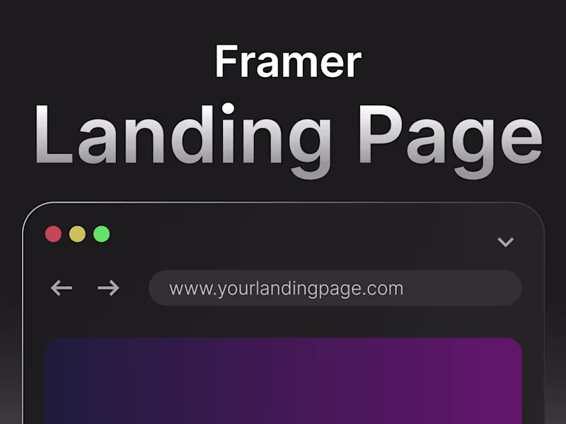 Cover image for Landing page in Framer (design + development)