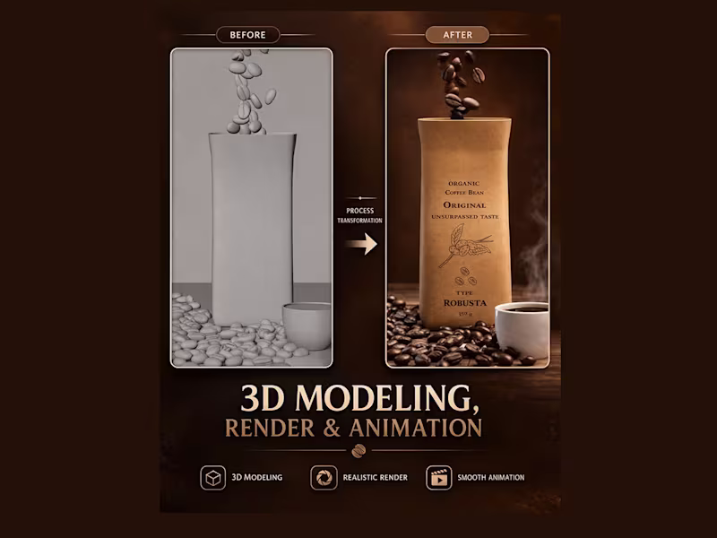 Cover image for 3D Product Animation: Organic Robusta