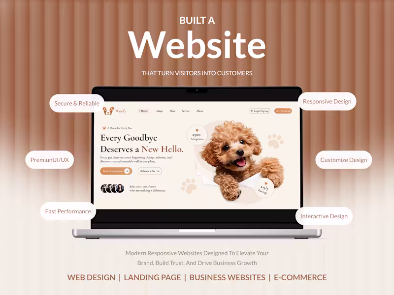 Cover image for Modern Landing Page UI Design for Startups & Businesses