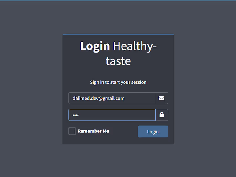Cover image for Healthy taste - Web Application (Back + Front)