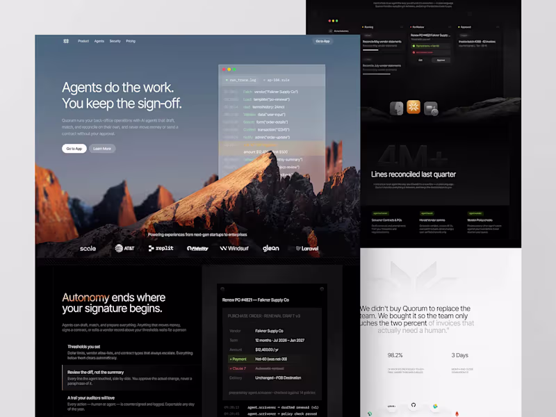 Cover image for Quorum - AI Agentic Workflow Landing Page