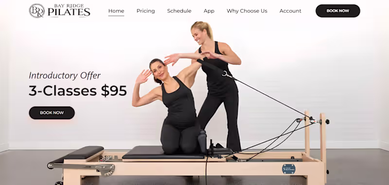 Cover image for Bay Ridge Pilates Booking Platform and Website