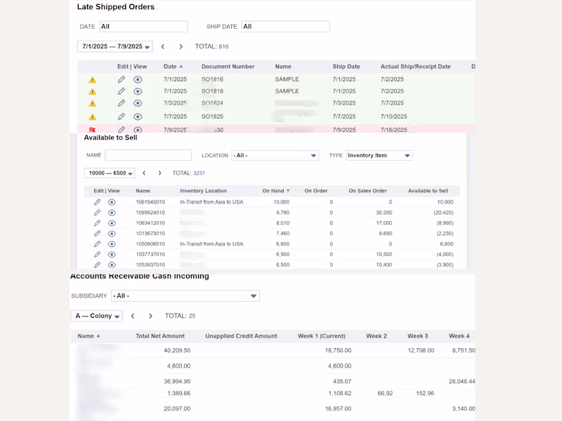 Cover image for NetSuite Live Dashboard: Orders, Bills & KPIs