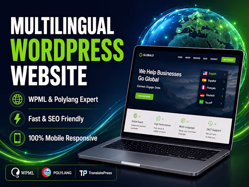 Cover image for Professional Multilingual WordPress Website Setup & Translation