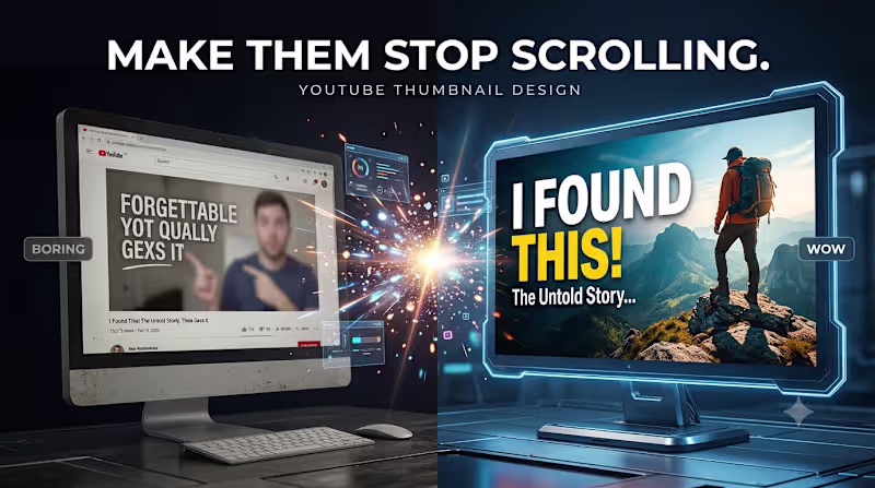 Cover image for I will create scroll-stopping YouTube thumbnails that get attent