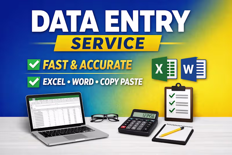 Cover image for Data Entry & Spreadsheet Management