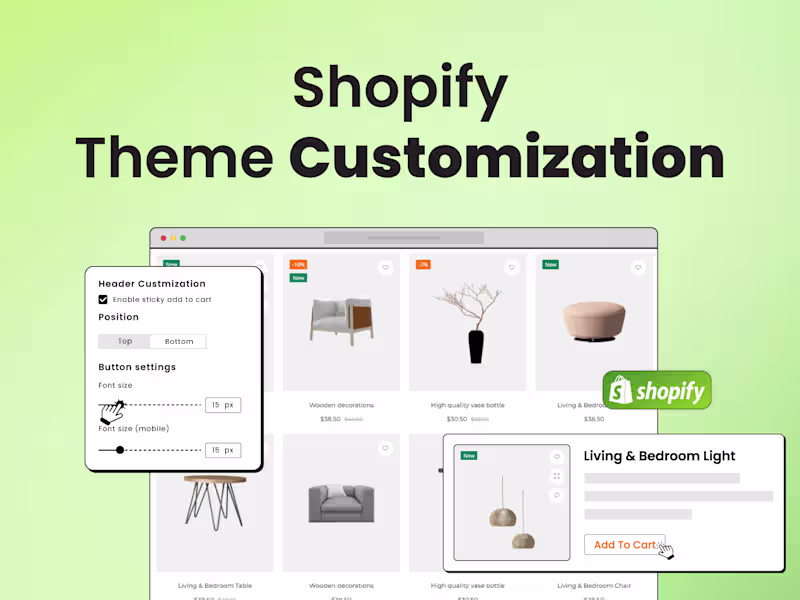 Cover image for Customize Shopify Theme Design | Liquid Theme Customization