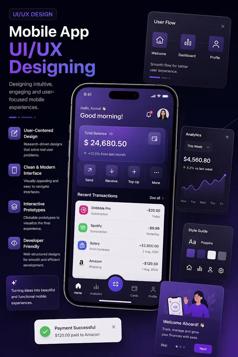 Cover image for Mobile App UI/UX Design