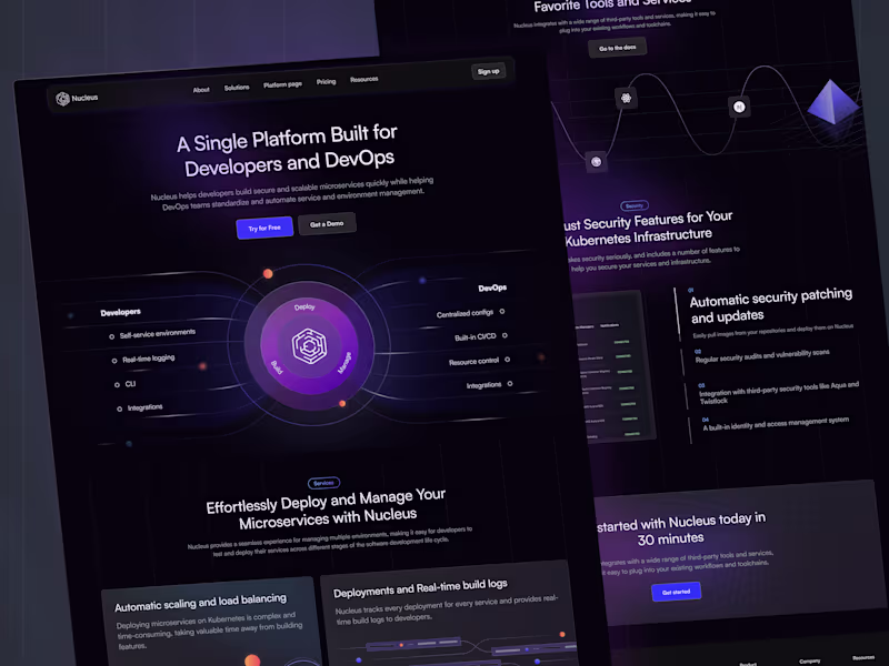 Cover image for Nucleus - website design