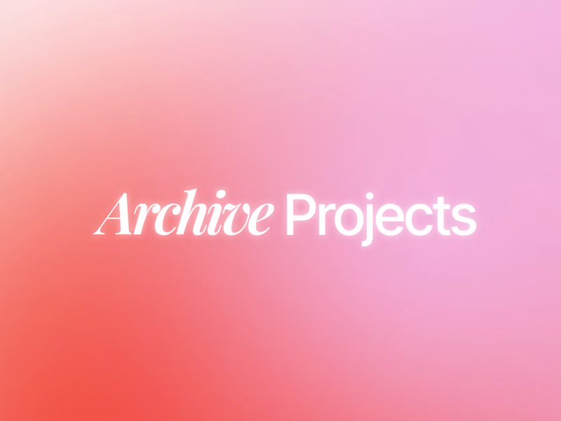 Cover image for Archive Projects