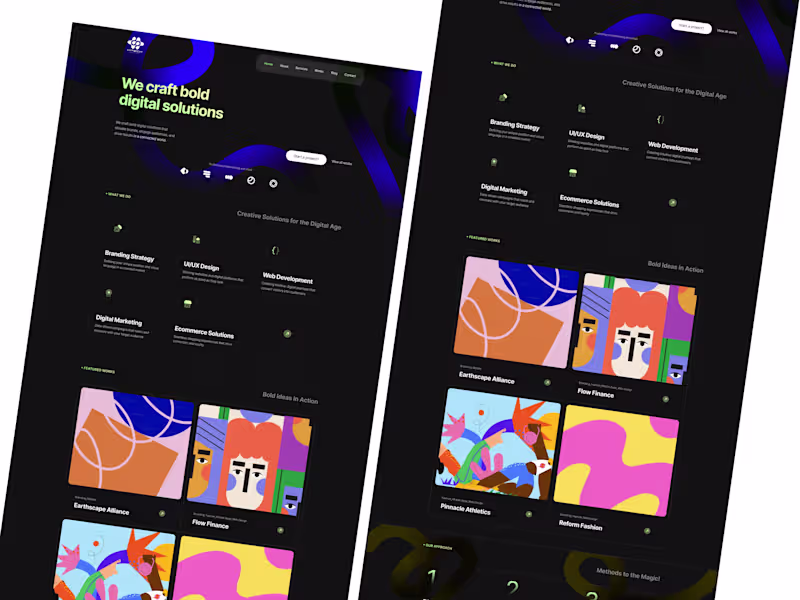 Cover image for Creative Digital Agency Website Design