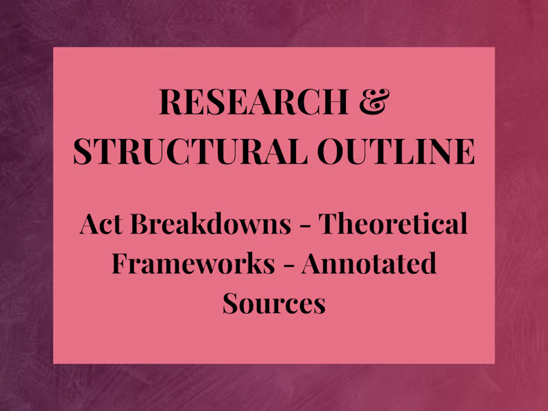 Cover image for Research & Structural Outline Package