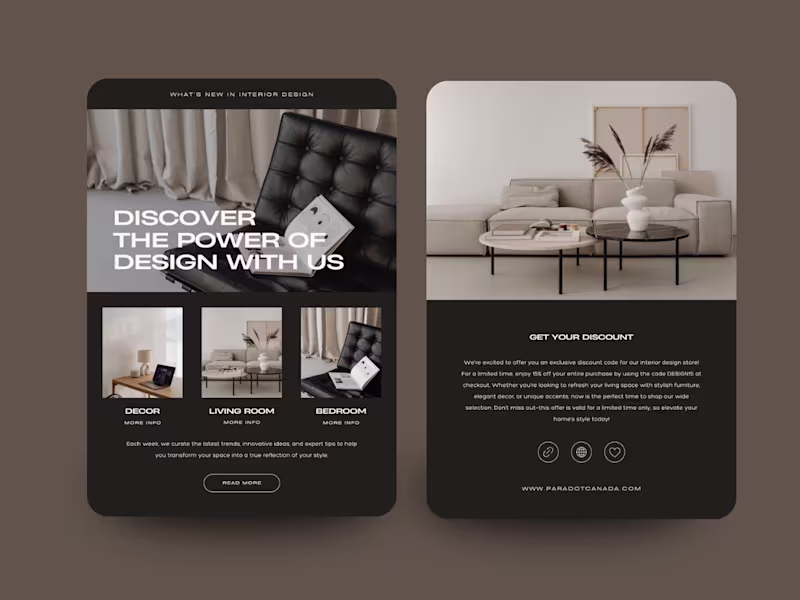 Cover image for Interior Design Email Campaign for Seasonal Collection