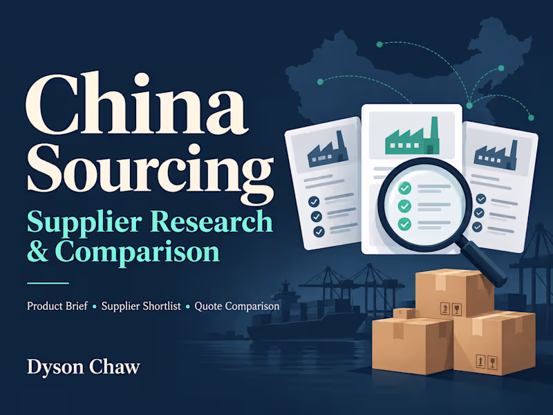Cover image for China Sourcing & Supplier Research Support