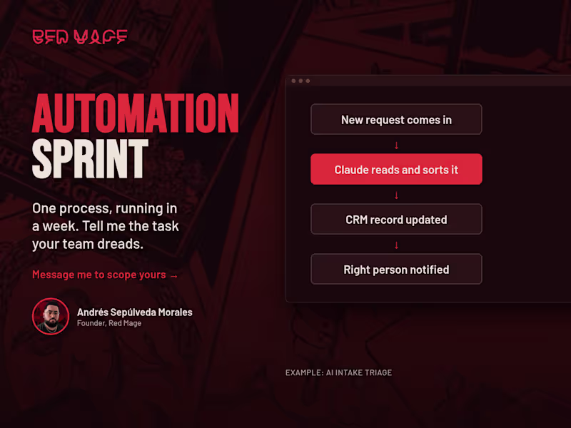 Cover image for Automation Sprint: One Process, Running in a Week