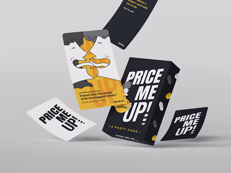 Cover image for PRICE ME UP! A PARTY CARD GAME