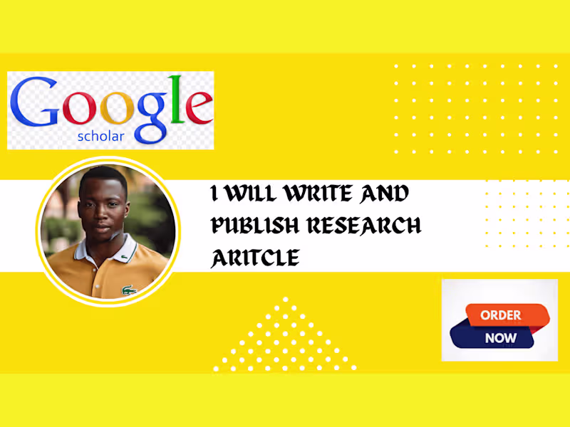 Cover image for I will write and publish your article in google scholar journal