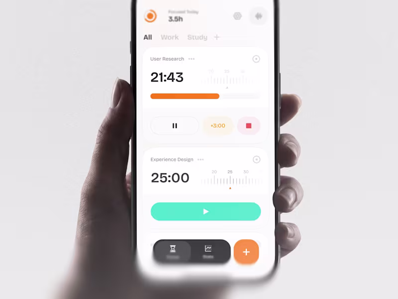 Cover image for Focus timer mobile app ⏳
