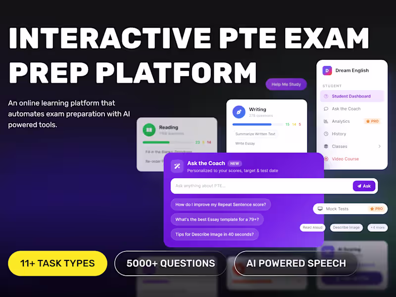 Cover image for 🎓 AI-Powered PTE Exam Preparation Platform