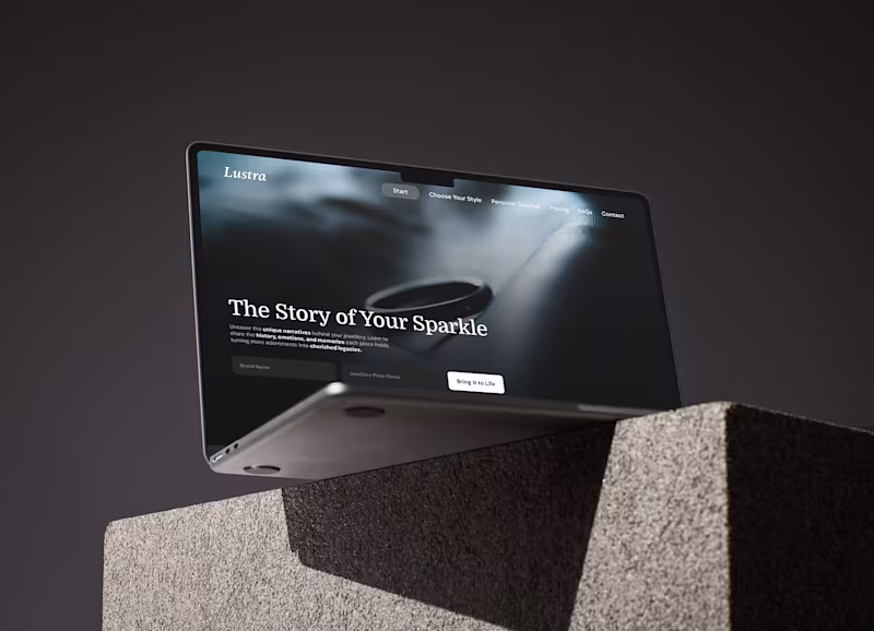 Cover image for Lustra — Jewelry Video Production Landing Page