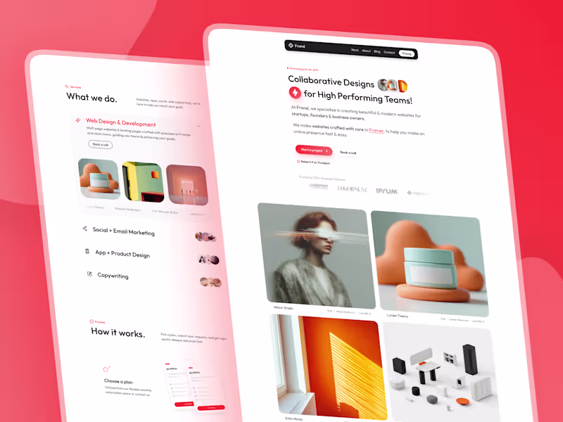 Cover image for Frond — Minimal Design Agency Template for Framer
