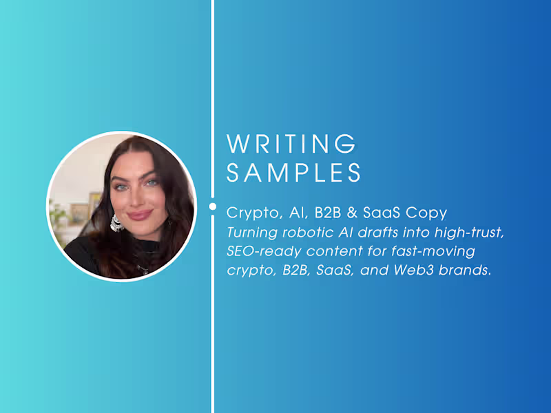 Cover image for Humanized AI Writing Samples 