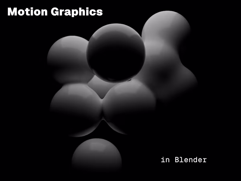 Cover image for Motion Design and Motion Graphics in Blender