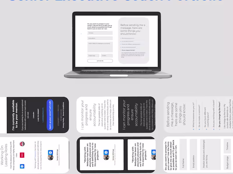 Cover image for Executive Coach Portfolio - Design