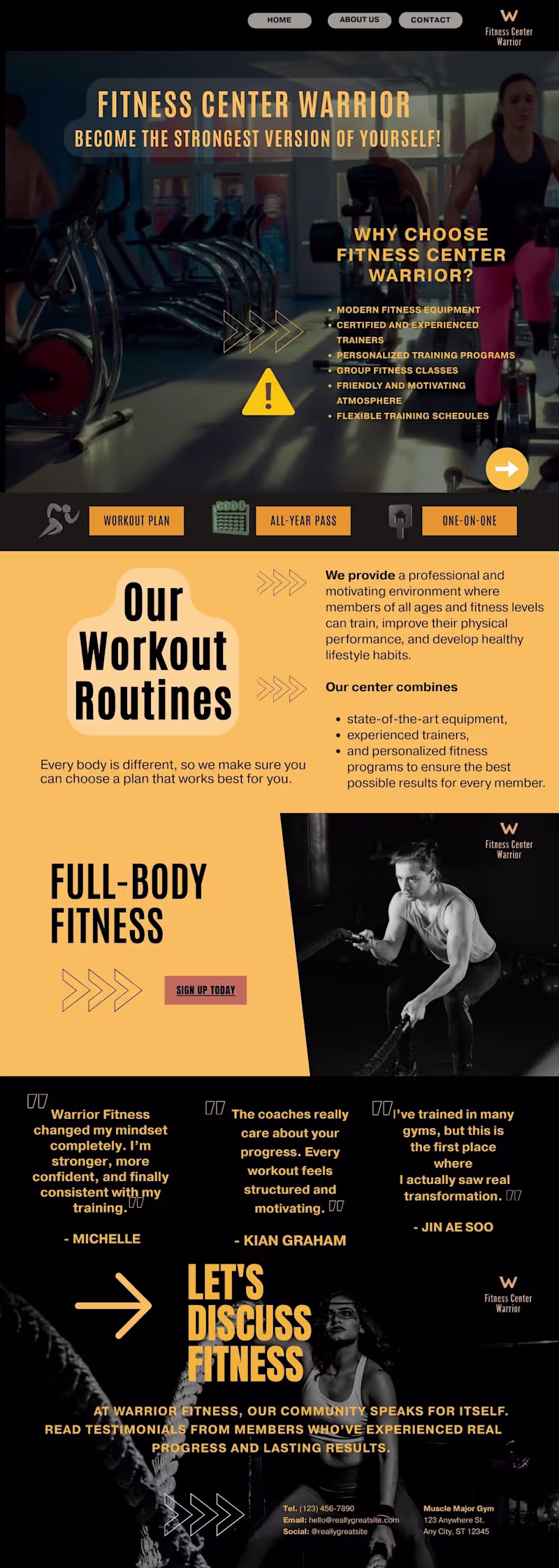 Cover image for Warrior Fitness – Fitness Website