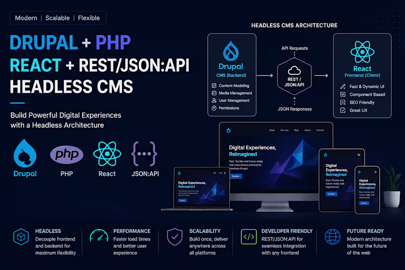 Cover image for Headless Drupal Full Stack Development | Drupal 9–11