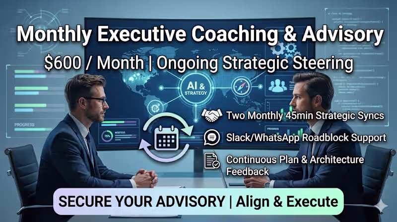 Cover image for Monthly Executive Coaching & Advisory
