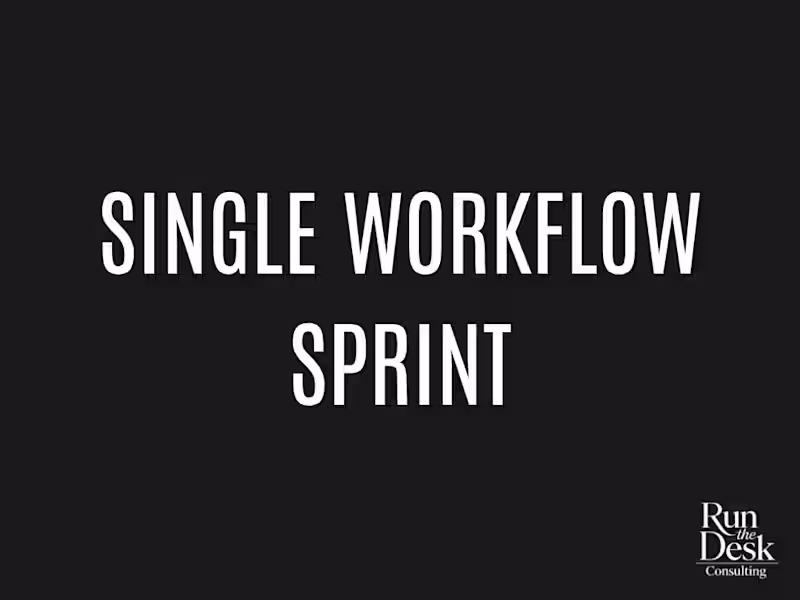 Cover image for The Single Workflow Sprint