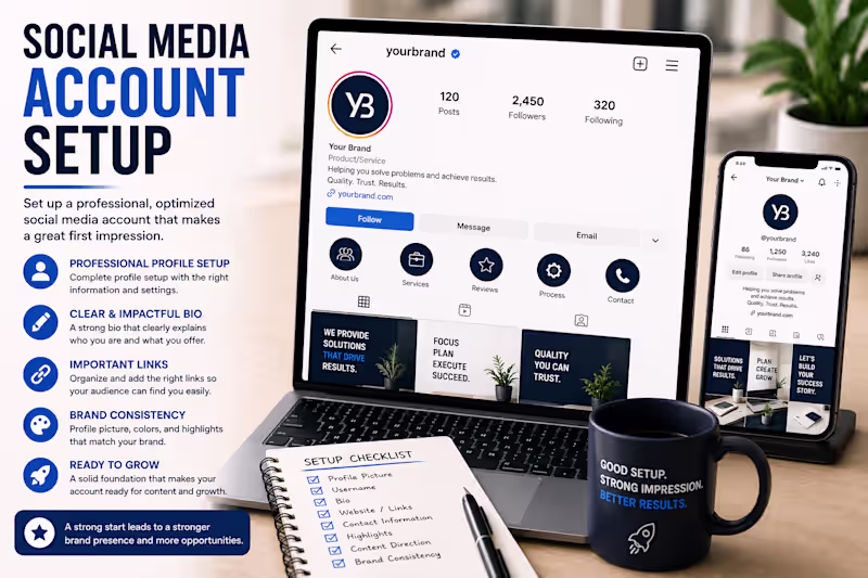 Cover image for Social Media Account Setup