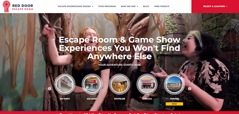 Cover image for Development of Red Door Escape Room's Scalable Website