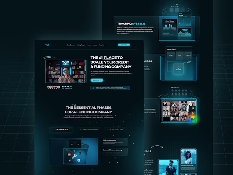 Cover image for Web Design and Webflow Development for a coaching VSL Funnel 