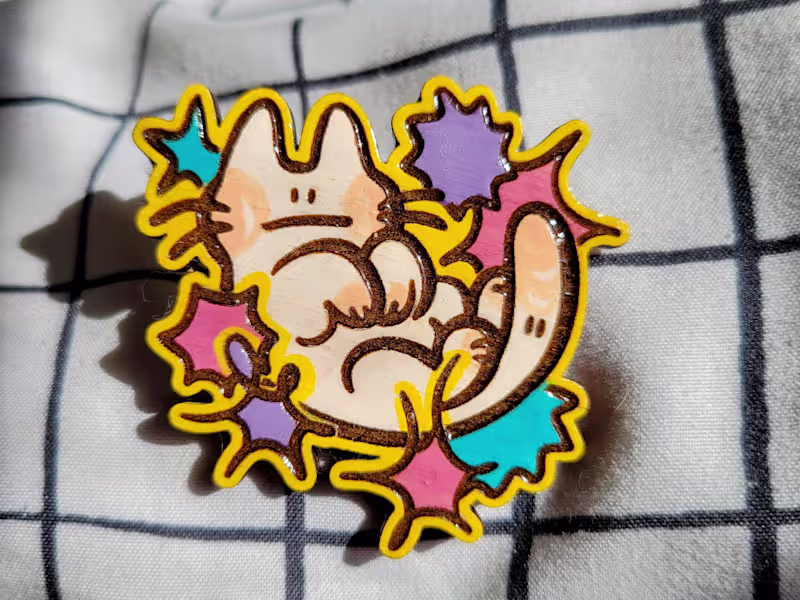 Cover image for Handmade Wooden Pins sold in Personal Webstore and Retail 