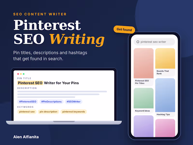 Cover image for Pinterest SEO Pin Titles, Descriptions & Hashtags