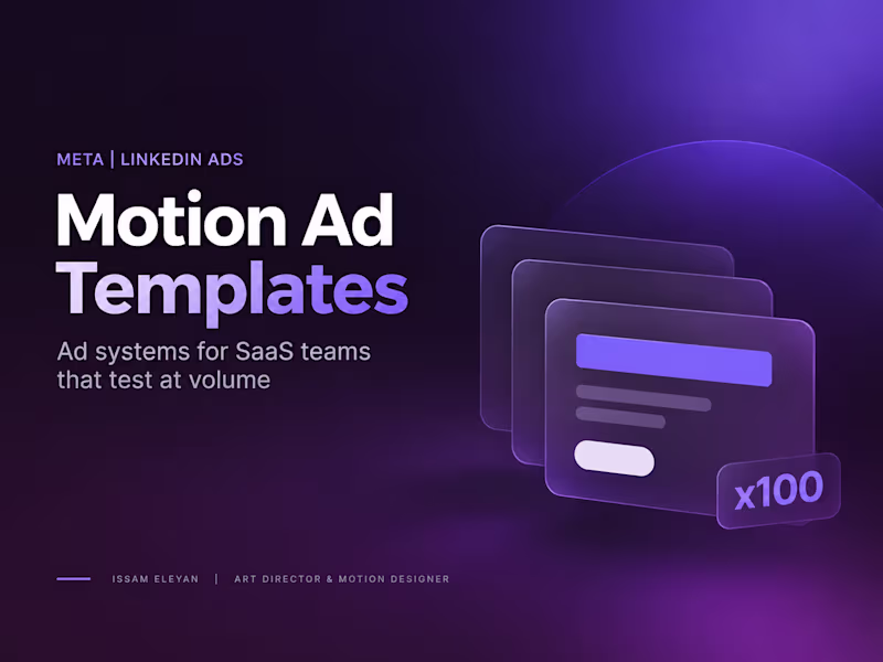 Cover image for Motion Ad Templates for SaaS | Meta & LinkedIn Ads