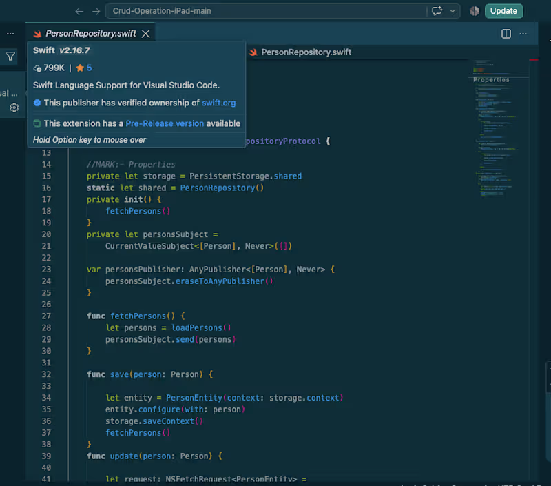 Cover image for Crud + Combine + Coredata