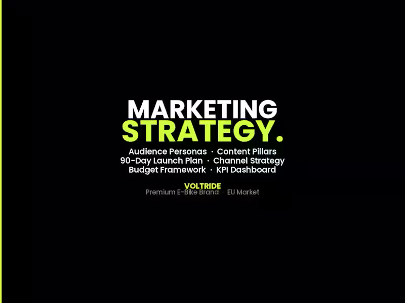 Cover image for Marketing Strategy - VOLTRIDE

Developed a