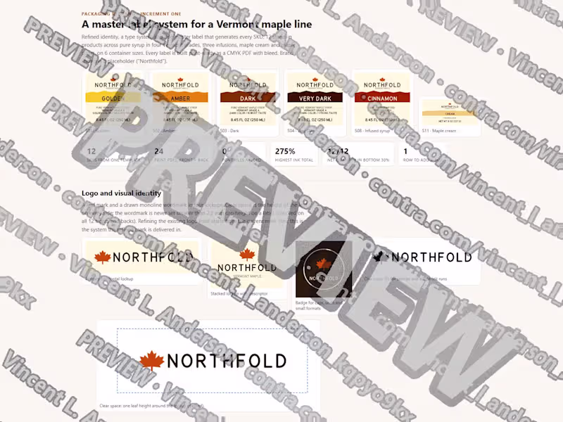 Cover image for Maple syrup master label system for 12 SKUs