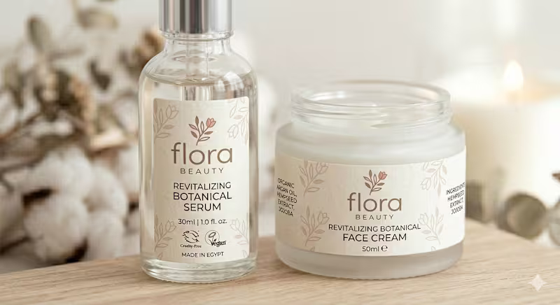 Cover image for Flora Beauty" Cosmetics Brand Identity
